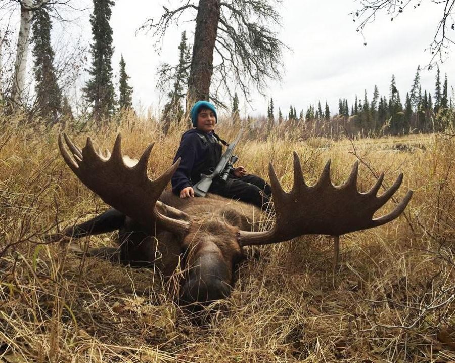 Sixth-grader+Ian+Esmailka+with+his+first+moose.+Thanks+to+Trisha+Esmailka+for+letting+us+use+this+photo.